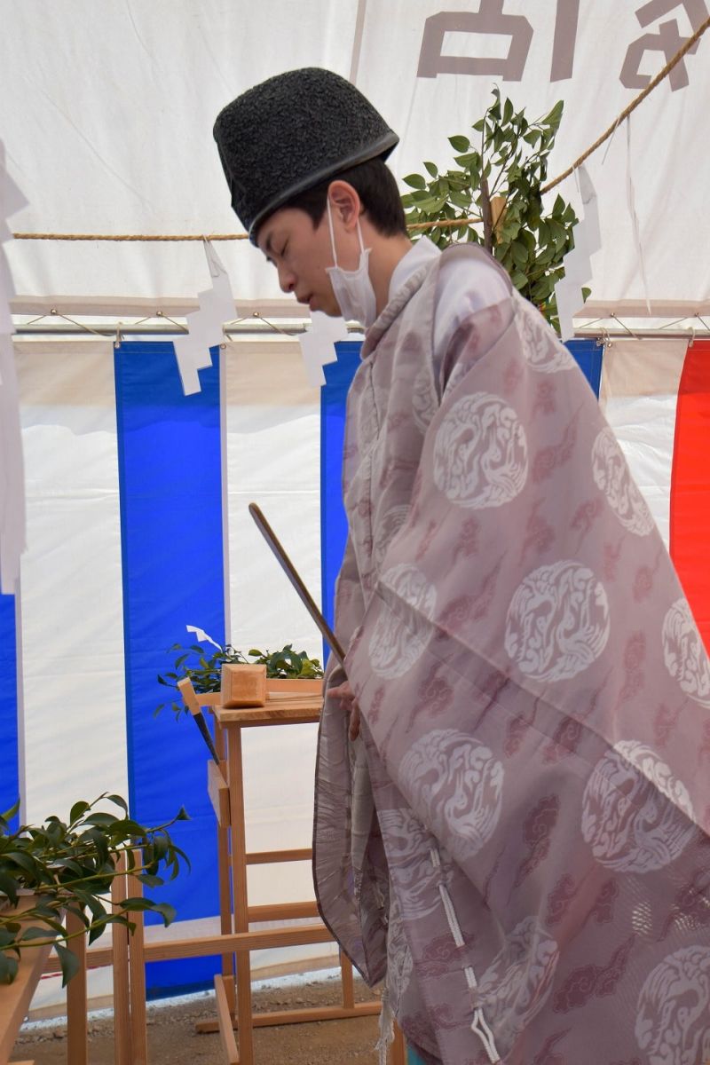 福岡県朝倉郡筑前町04　注文住宅建築現場リポート① ～地鎮祭～