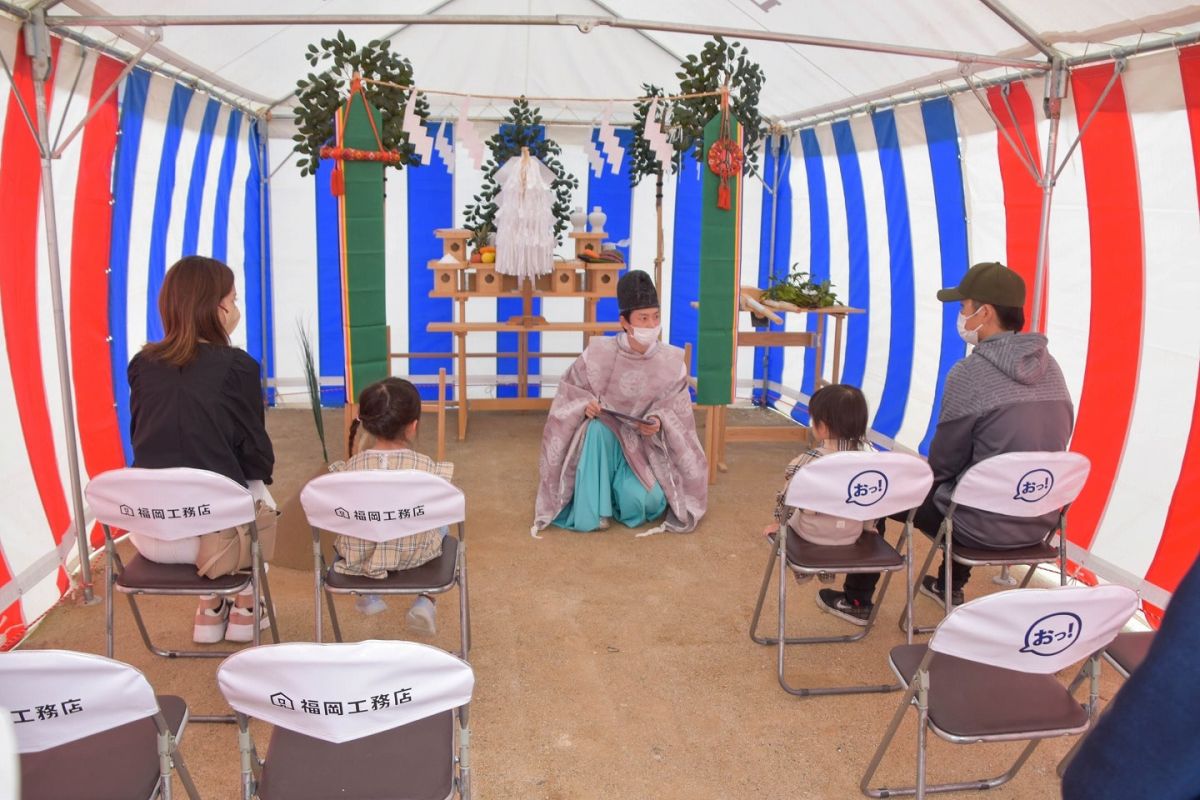 福岡県朝倉郡筑前町04　注文住宅建築現場リポート① ～地鎮祭～