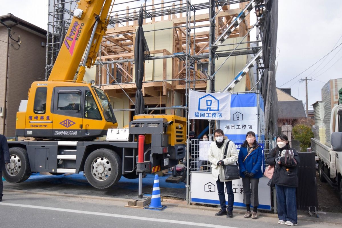 「福岡市南区三宅02」注文住宅現場リポート③【上棟式】