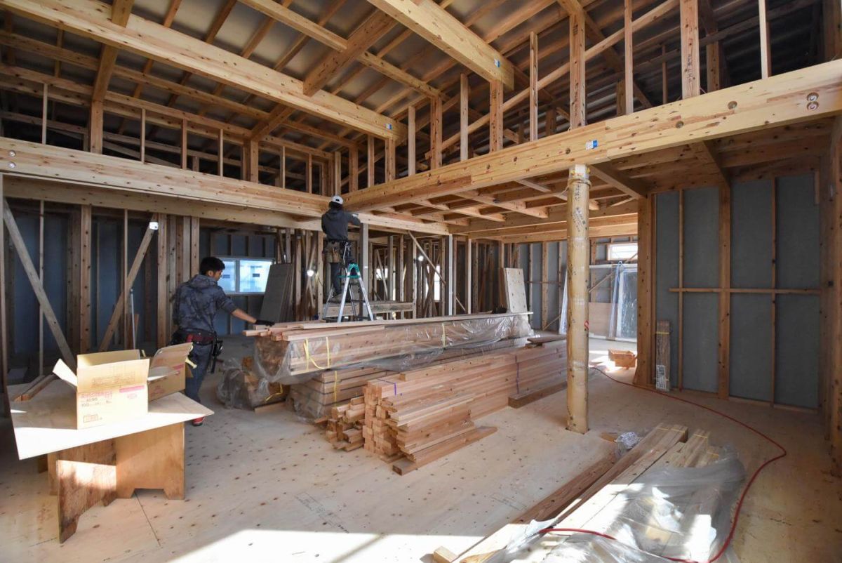 「福岡市東区11」注文住宅現場リポート⑥【木工事】【気密テープ】