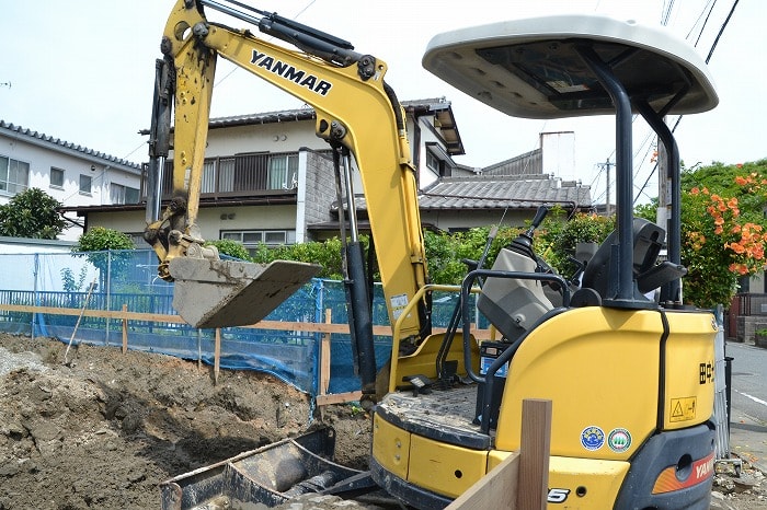 「福岡市博多区01」注文住宅現場リポート②【基礎工事】【根切り】