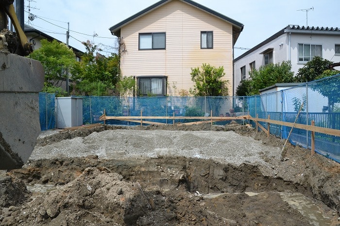 「福岡市博多区01」注文住宅現場リポート②【基礎工事】【根切り】
