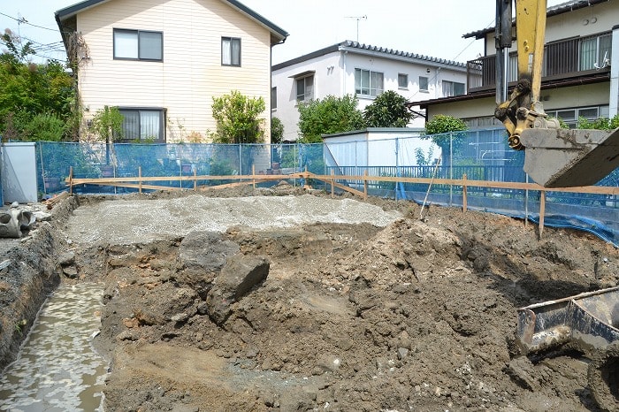 「福岡市博多区01」注文住宅現場リポート②【基礎工事】【根切り】