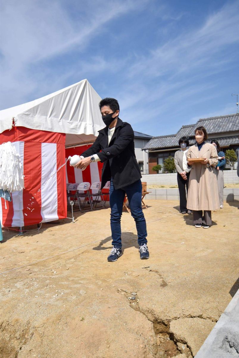 福岡県福津市08　注文住宅建築現場リポート①　～地鎮祭～