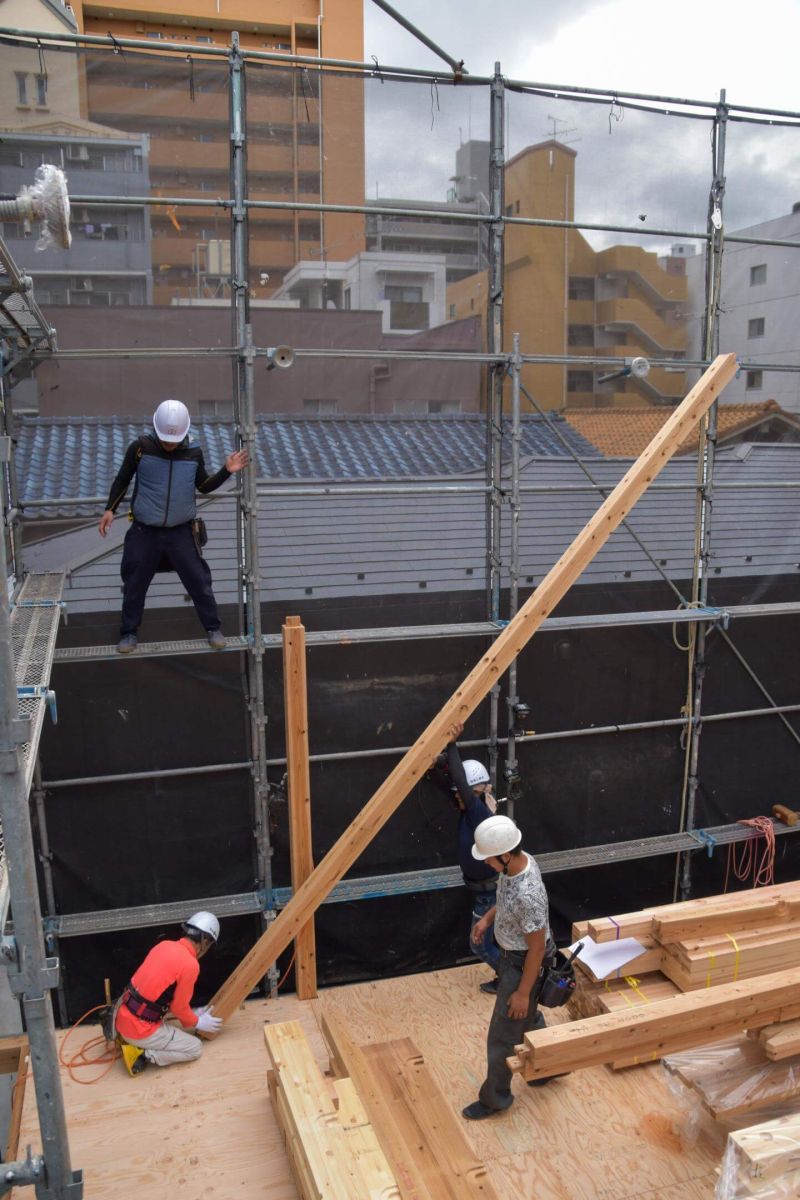 福岡県福岡市中央区04　注文住宅建築現場リポート③　～上棟式・前編〜