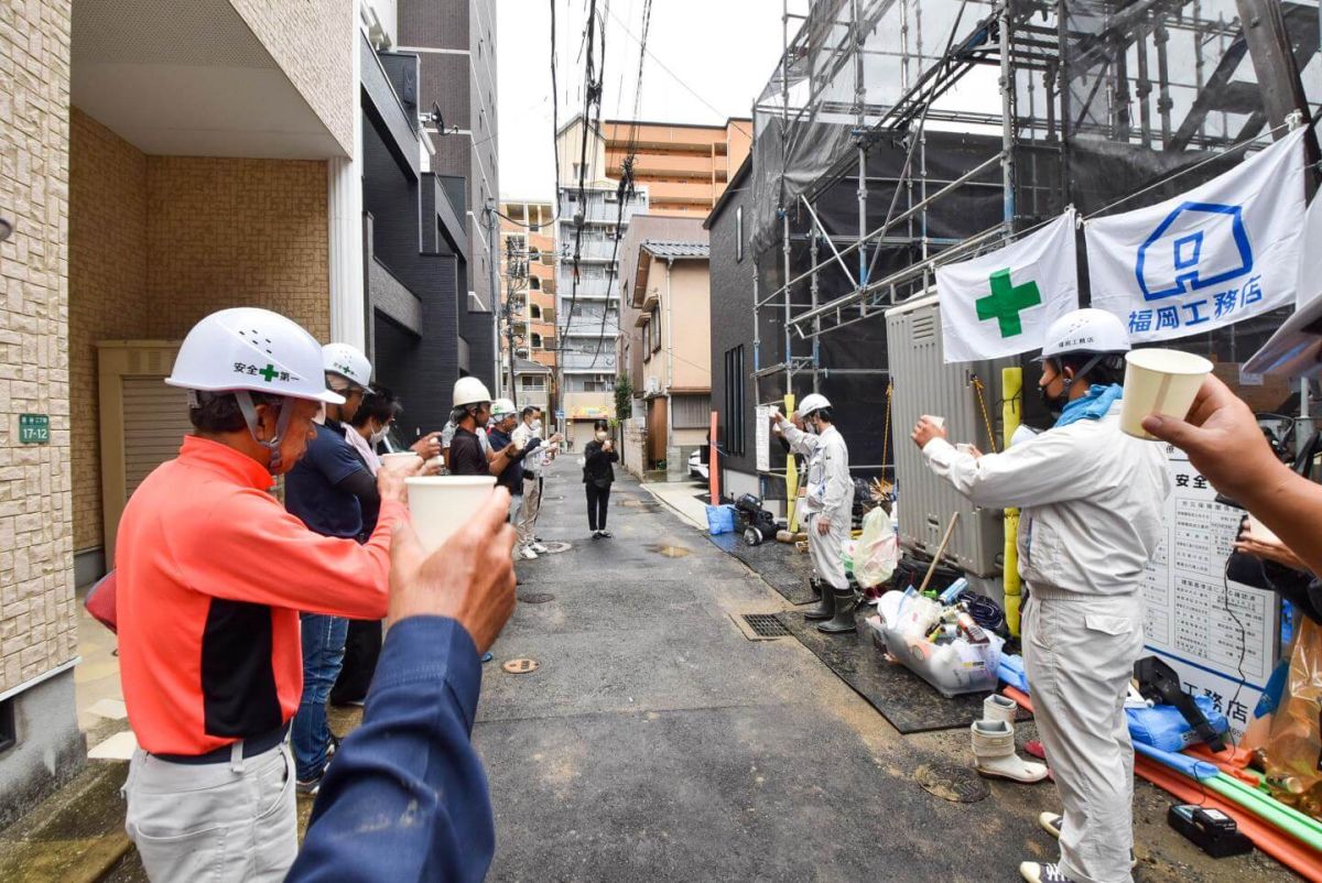 福岡県福岡市中央区04　注文住宅建築現場リポート③　～上棟式・前編〜