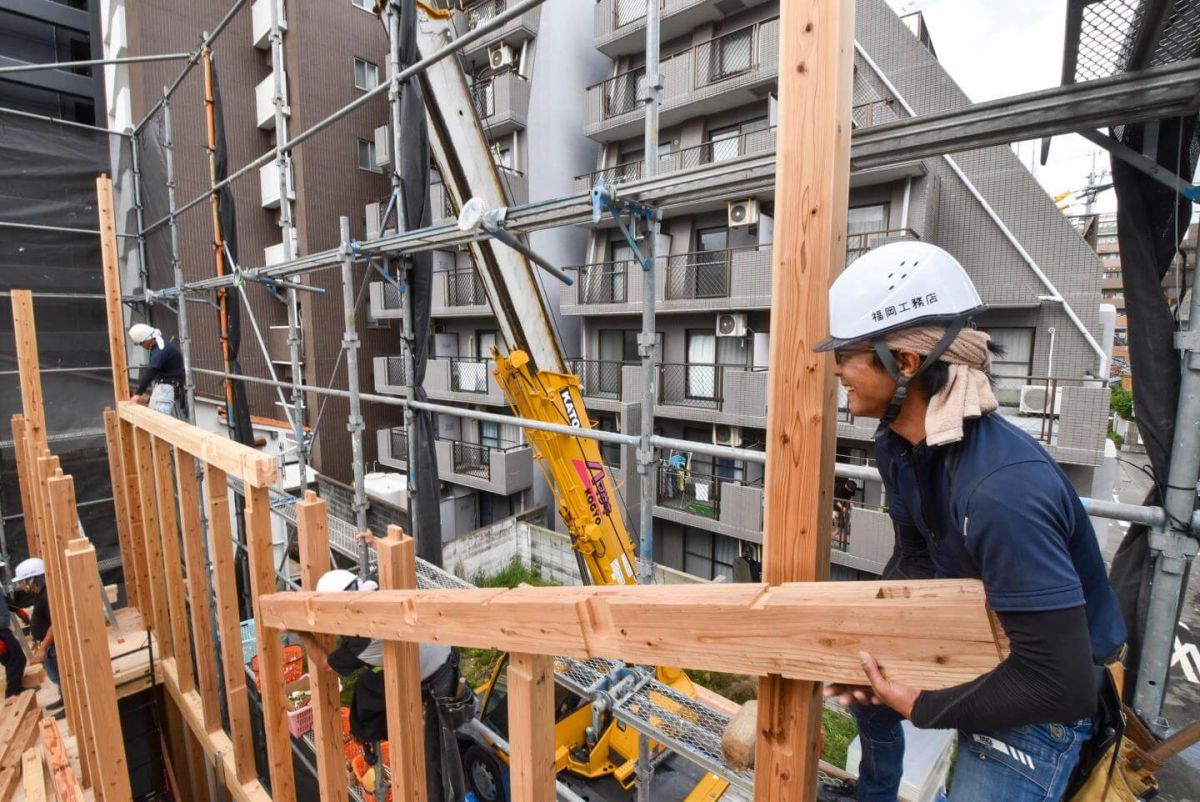 福岡県福岡市中央区04　注文住宅建築現場リポート③　～上棟式・前編〜