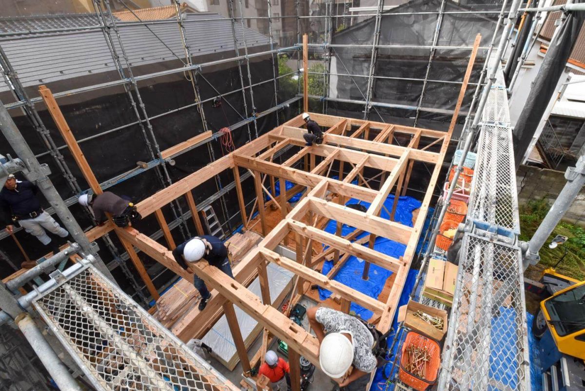 「福岡市中央区04」注文住宅現場リポート③【上棟式】
