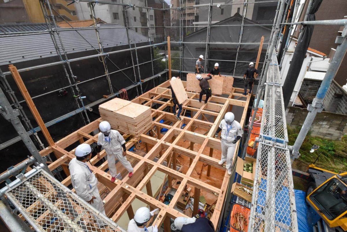 福岡県福岡市中央区04　注文住宅建築現場リポート③　～上棟式・前編〜