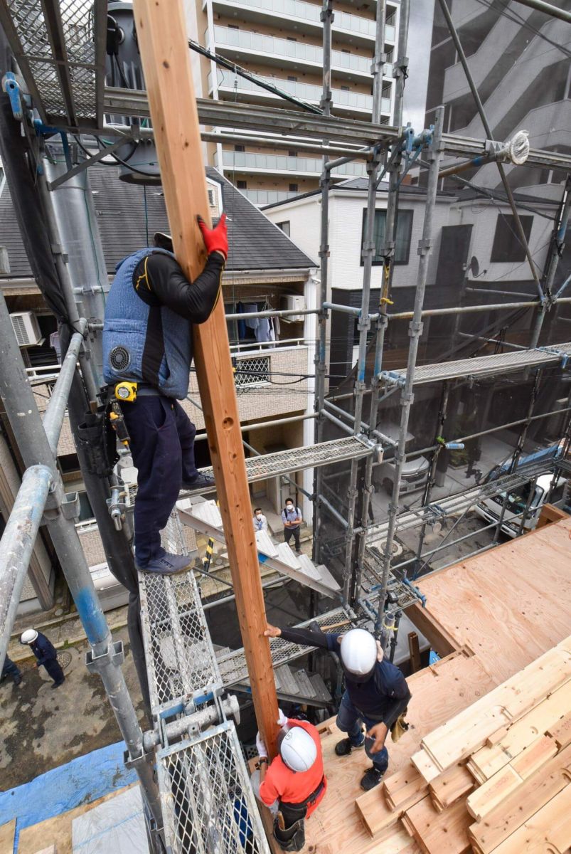 福岡県福岡市中央区04　注文住宅建築現場リポート③　～上棟式・前編〜