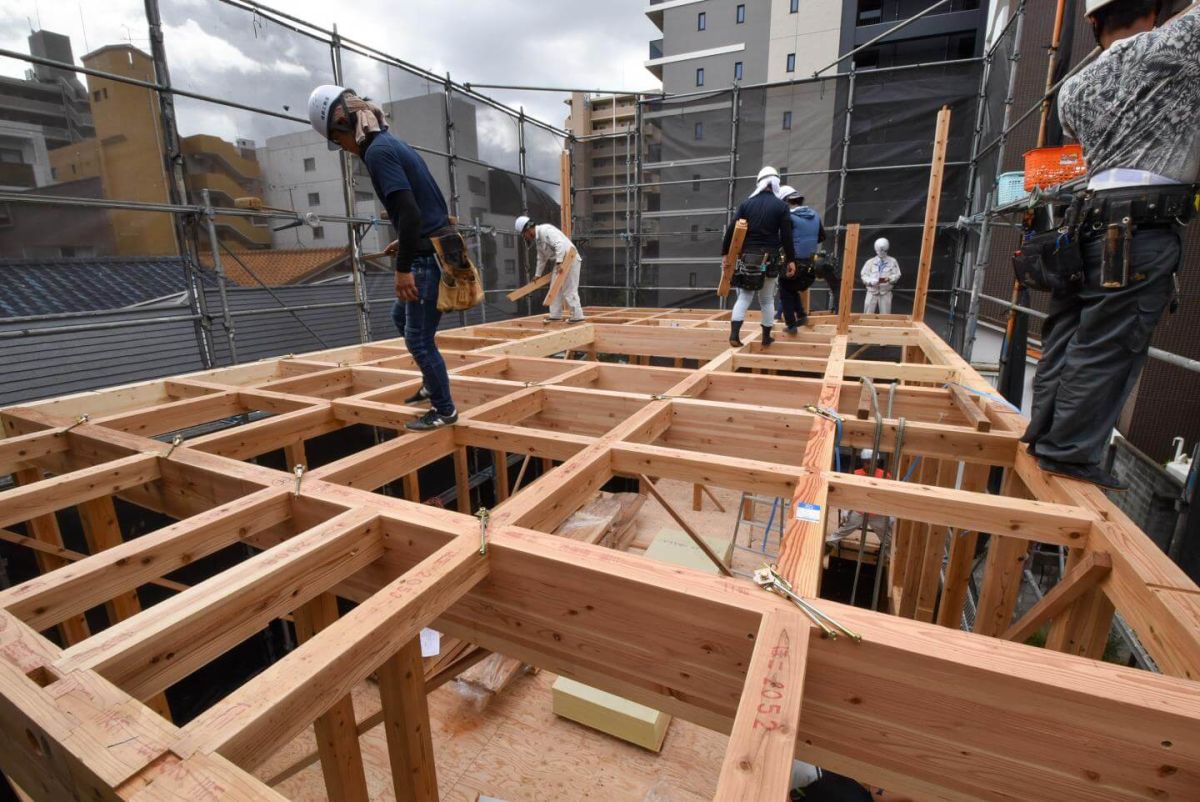 福岡県福岡市中央区04　注文住宅建築現場リポート③　～上棟式・前編〜