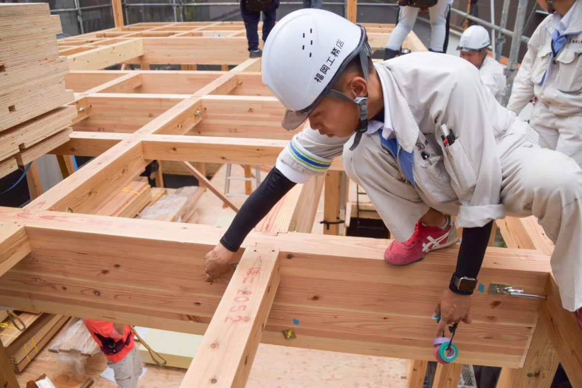 福岡県福岡市中央区04　注文住宅建築現場リポート③　～上棟式・前編〜