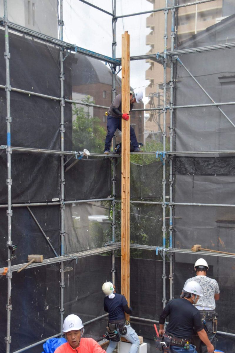 福岡県福岡市中央区04　注文住宅建築現場リポート③　～上棟式・前編〜