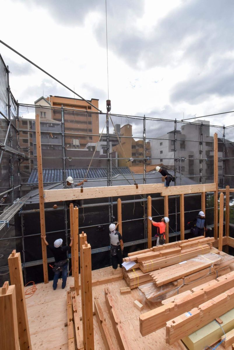 福岡県福岡市中央区04　注文住宅建築現場リポート③　～上棟式・前編〜