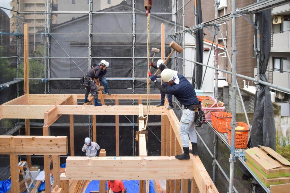 「福岡市中央区04」注文住宅現場リポート③【上棟式】