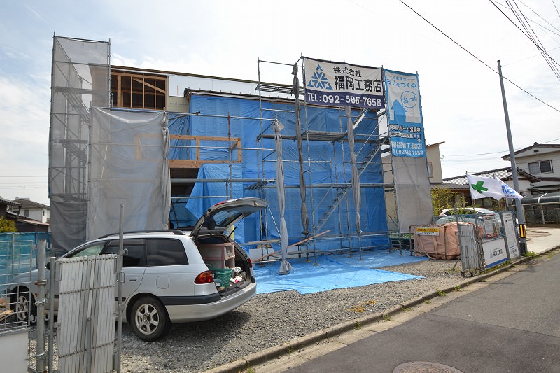「福津市宮司浜01」注文住宅現場リポート⑤【木工事】【面材】