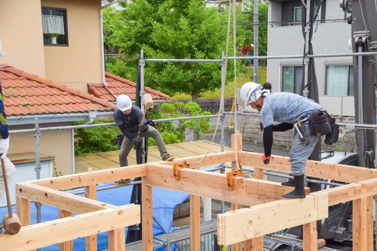 福岡県福岡市東区10　注文住宅建築現場リポート③　～上棟式・前編〜