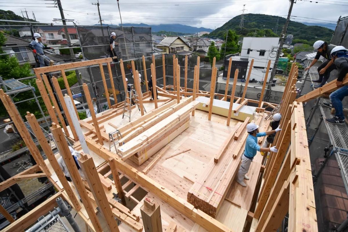 福岡県福岡市東区10　注文住宅建築現場リポート③　～上棟式・前編〜