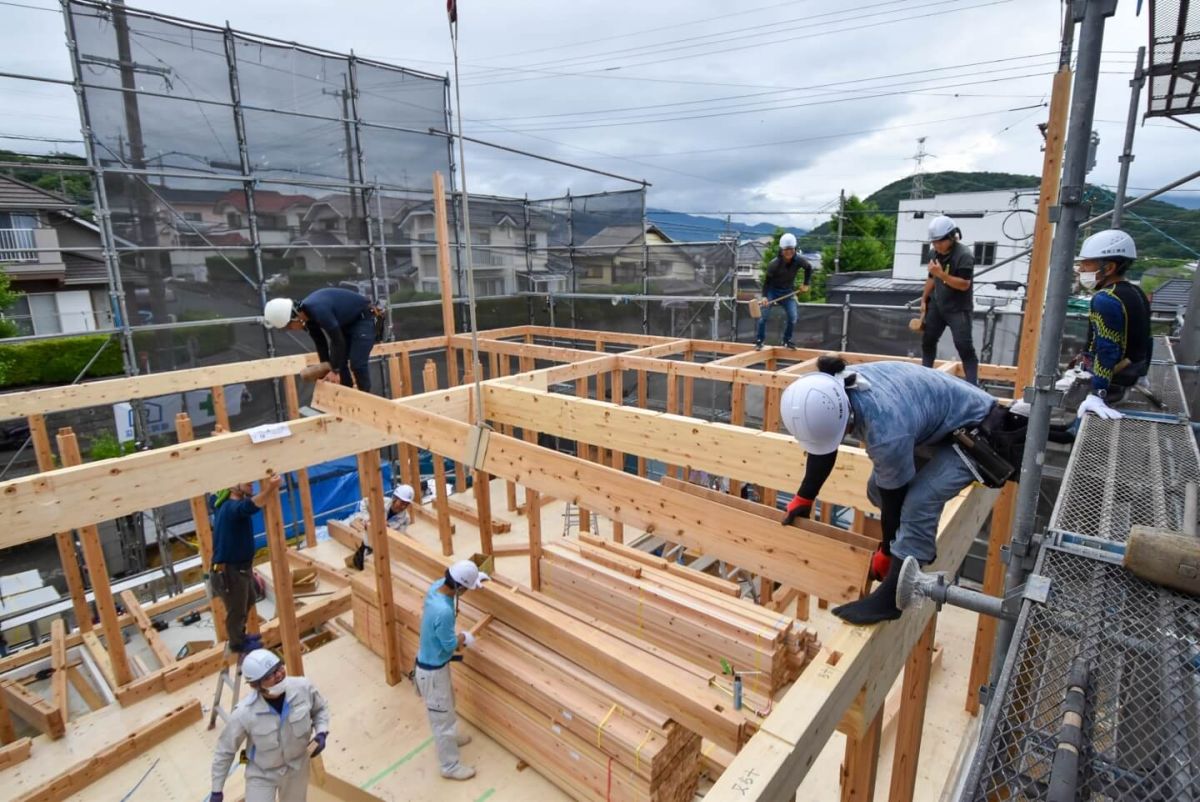 福岡県福岡市東区10　注文住宅建築現場リポート③　～上棟式・前編〜