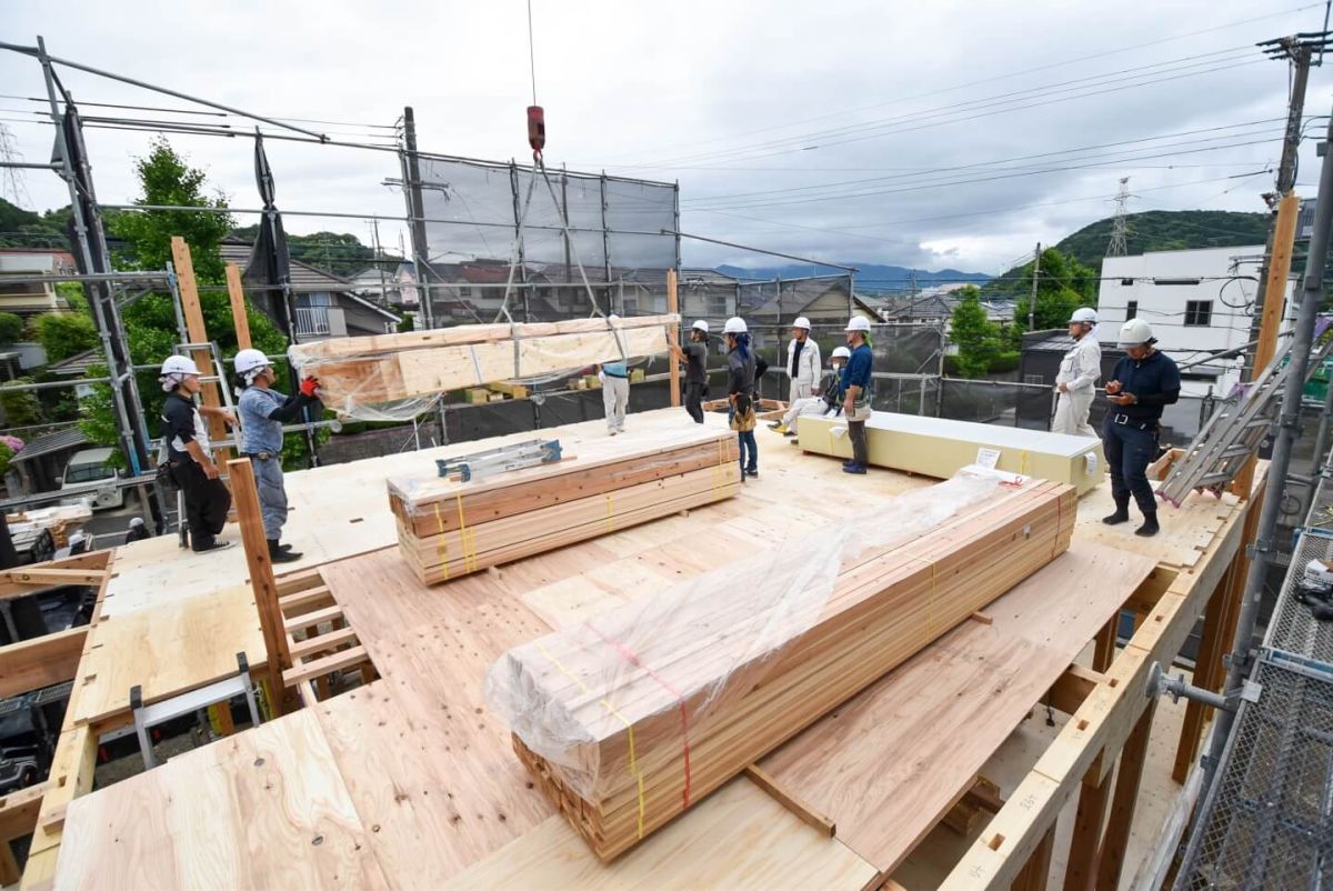 福岡県福岡市東区10　注文住宅建築現場リポート③　～上棟式・前編〜