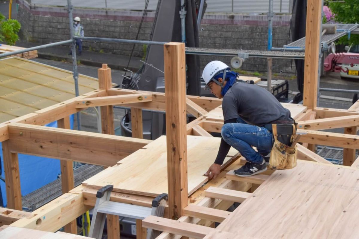 福岡県福岡市東区10　注文住宅建築現場リポート③　～上棟式・前編〜