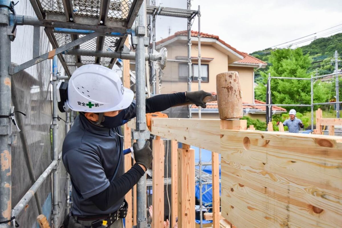 福岡県福岡市東区10　注文住宅建築現場リポート③　～上棟式・前編〜