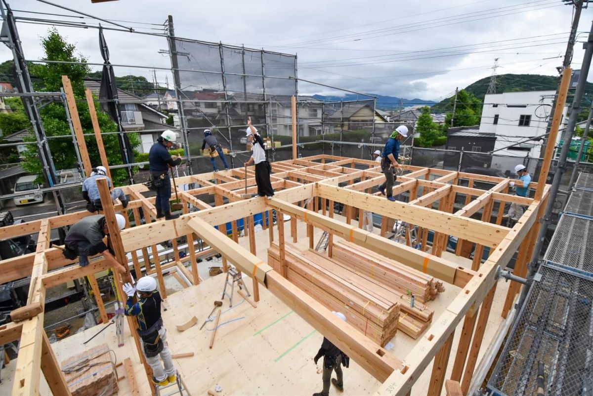 福岡県福岡市東区10　注文住宅建築現場リポート③　～上棟式・前編〜