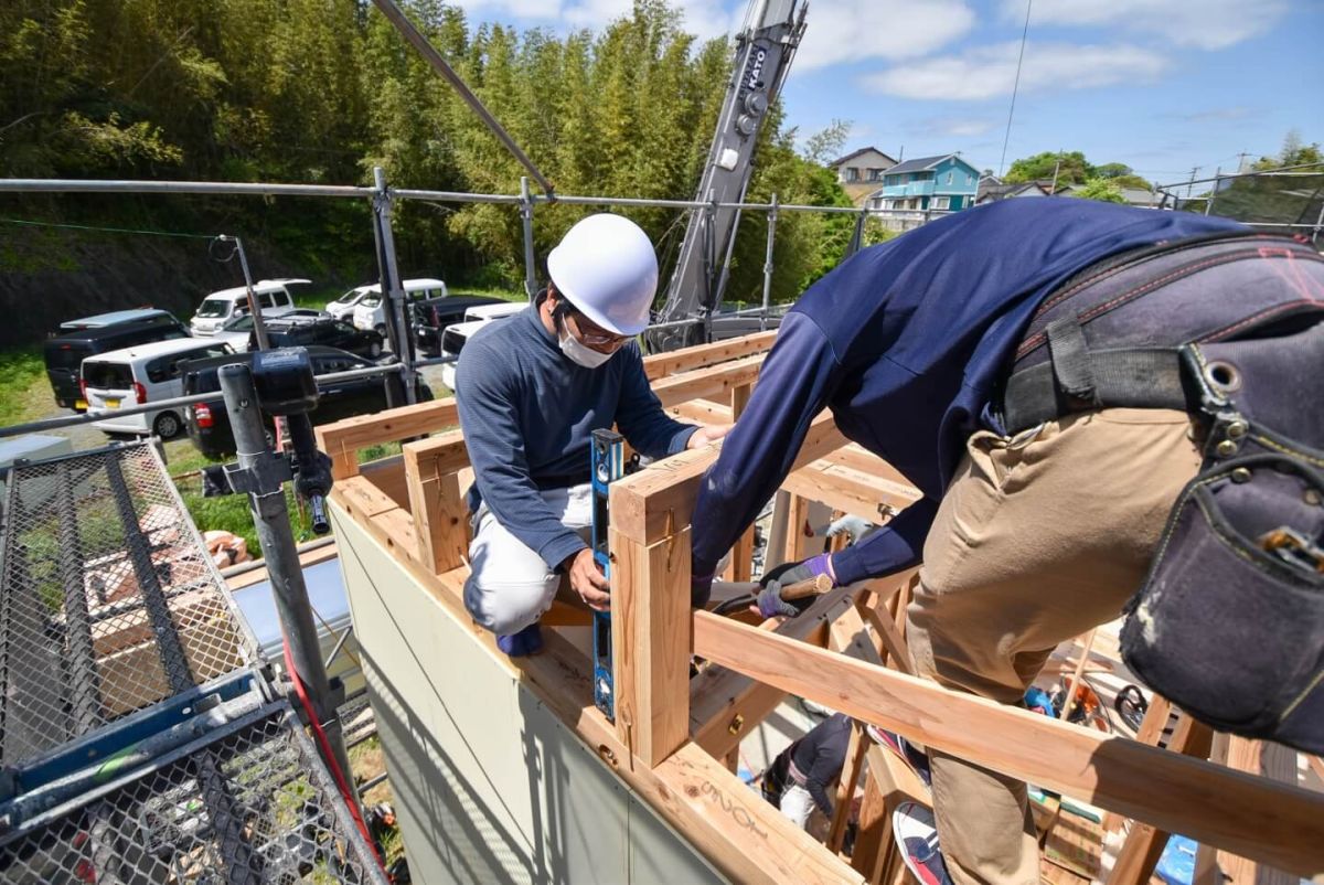 福岡県宮若市01　注文住宅建築現場リポート④　～上棟式・前編～