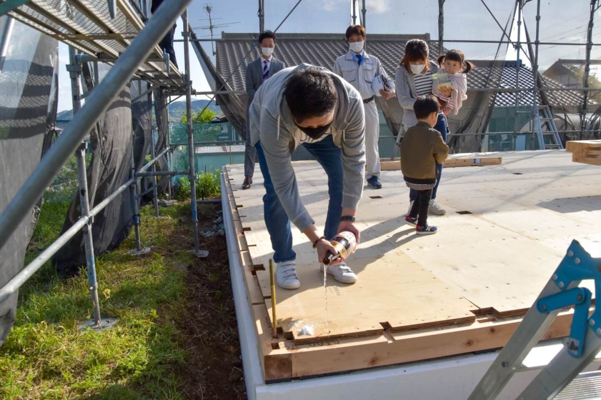 福岡県宮若市01　注文住宅建築現場リポート④　～上棟式・前編～