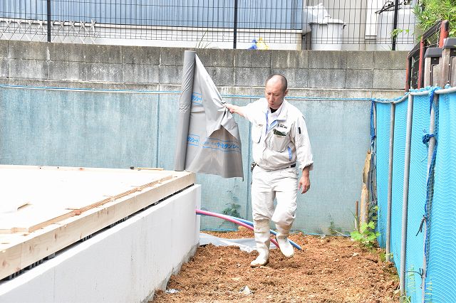 「糟屋郡志免町03」注文住宅現場リポート④【木工事】【土台敷き】
