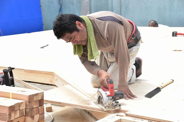 「糟屋郡志免町03」注文住宅現場リポート④【木工事】【土台敷き】