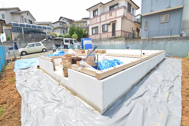 「糟屋郡志免町03」注文住宅現場リポート④【木工事】【土台敷き】