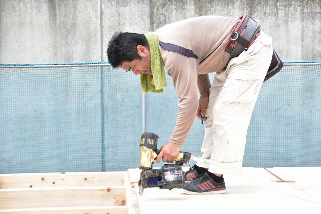 「糟屋郡志免町03」注文住宅現場リポート④【木工事】【土台敷き】