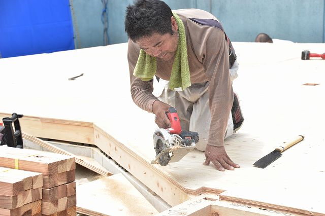「糟屋郡志免町03」注文住宅現場リポート④【木工事】【土台敷き】