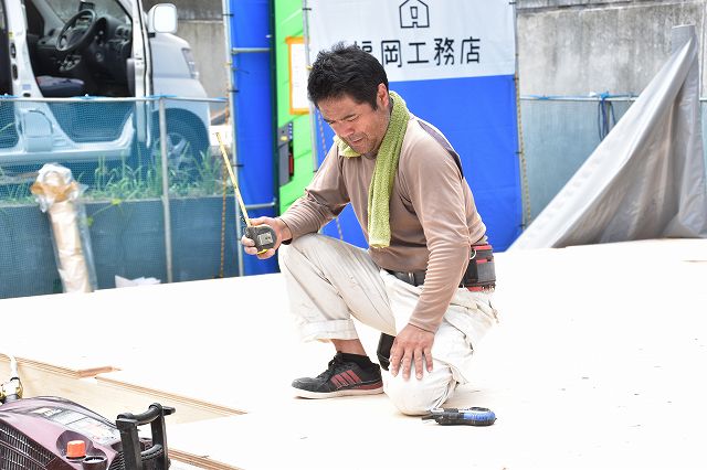 「糟屋郡志免町03」注文住宅現場リポート④【木工事】【土台敷き】