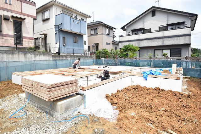 「糟屋郡志免町03」注文住宅現場リポート④【木工事】【土台敷き】
