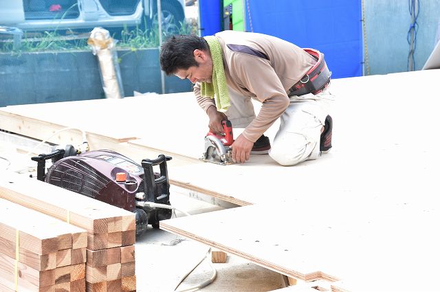 「糟屋郡志免町03」注文住宅現場リポート④【木工事】【土台敷き】