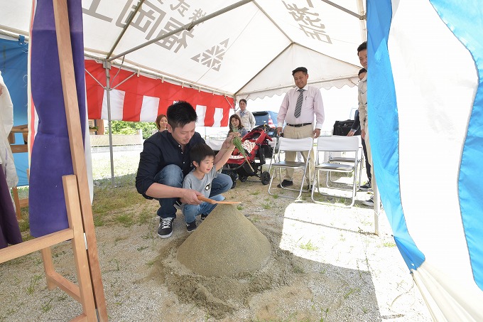 福岡県朝倉郡筑前町東小田01　注文住宅建築現場リポート①　～地鎮祭～