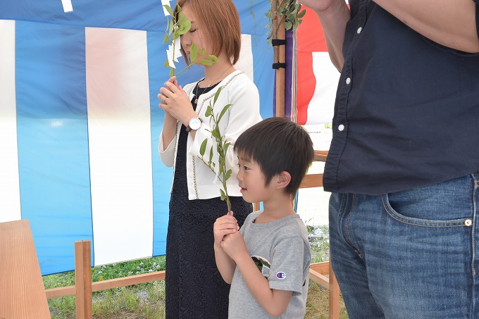 福岡県朝倉郡筑前町東小田01　注文住宅建築現場リポート①　～地鎮祭～