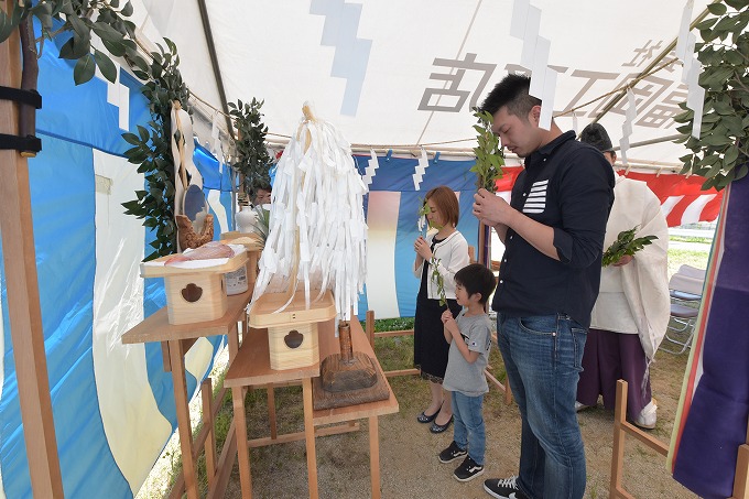 「朝倉郡筑前町東小田01」注文住宅現場リポート①【地鎮祭】