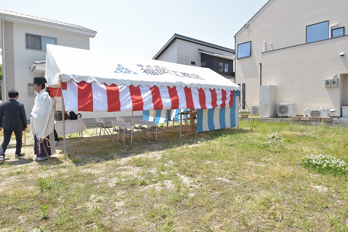 「朝倉郡筑前町東小田01」注文住宅現場リポート①【地鎮祭】