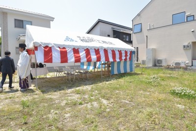 福岡県朝倉郡筑前町東小田01　注文住宅建築現場リポート①　～地鎮祭～