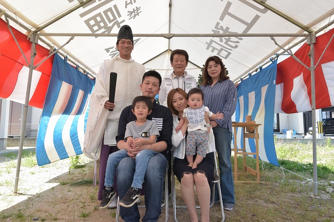 福岡県朝倉郡筑前町東小田01　注文住宅建築現場リポート①　～地鎮祭～