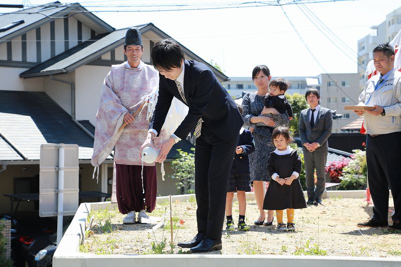 福岡市南区03　注文住宅建築現場リポート①　～地鎮祭～