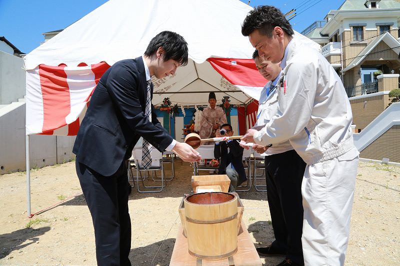 福岡市南区03　注文住宅建築現場リポート①　～地鎮祭～