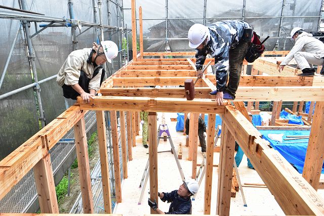 福岡県糟屋郡03　注文住宅建築現場リポート④　～上棟式～