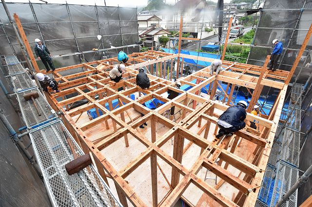 福岡県糟屋郡03　注文住宅建築現場リポート④　～上棟式～