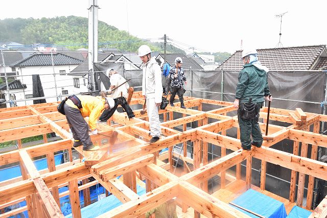 福岡県糟屋郡03　注文住宅建築現場リポート④　～上棟式～