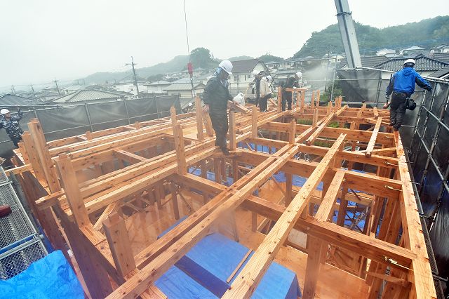 福岡県糟屋郡03　注文住宅建築現場リポート④　～上棟式～