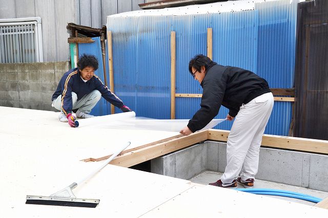 「福岡市中央区03」注文住宅現場リポート④【木工事】【土台敷き】